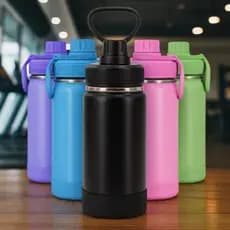 Garrafa Térmica Agua Inox 600ml Capinha Borracha Silicone