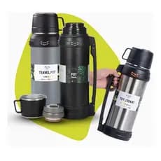 Garrafa Térmica De Aço Inox Dupla Camada 2 litros Agua Café Chimarrão Camping Pesca Trabalho Acampamento