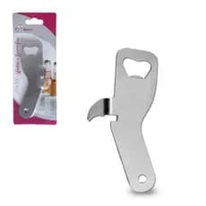 Abridor De Latas Garrafas Aço Inox Profissional Grande Reforçado