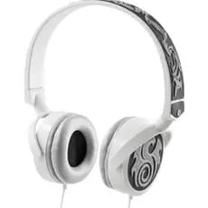 Fone de Ouvido Headphone 3D Tribal Cinza MF-8603C, Fone Game PC, Celular P2