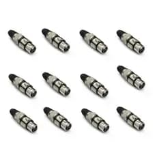 12 Un Plug Conector Canon XLR Fêmea, Plug Cannon, Plug DMX XLR