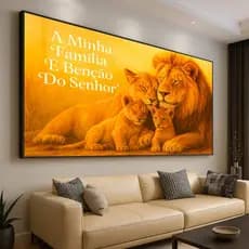 Quadro Decorativo GRANDE Alta Resolução Quarto Escritório Quadro Minha familia é benção do senhor