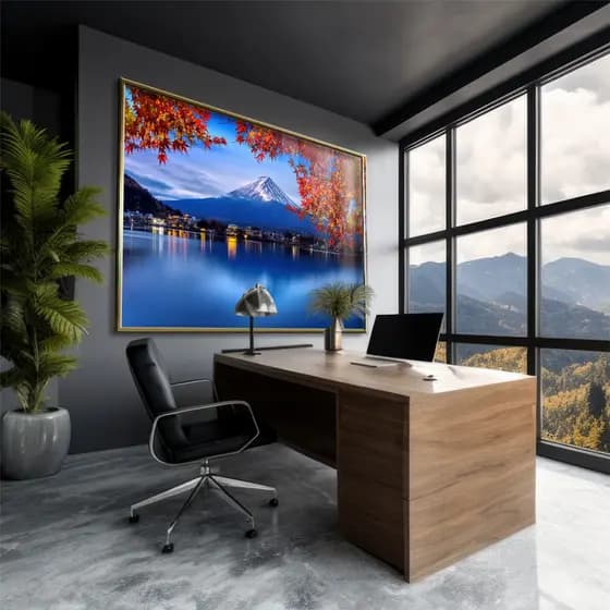 Quadro Decorativo GRANDE Alta Resolução Para Sala Quarto Escritório Quadro Montanhas na Neve