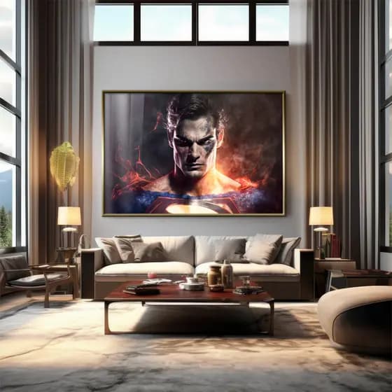 Quadro Decorativo GRANDE Alta Resolução Para Sala Quarto Escritório Quadro SuperMan
