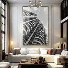 Quadro Decorativo GRANDE Alta Resolução Para Sala Quarto Escritório Quadro Arquitetura Prédios 2