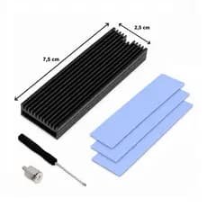 Dissipador De Calor refrigeração Para Ssd Nvme ngff M.2 2280 + 3 thermal pads