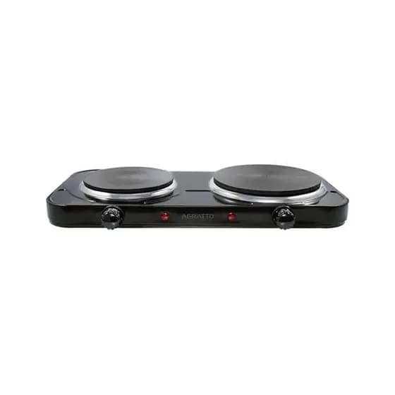 Fogão Elétrico Agratto de Mesa 2 Pratos Preto Queimadores Indução Cooktop 2500W 127V 220V