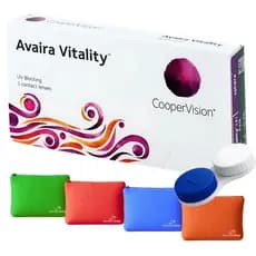 Lente De Contato Avaira C/ Grau Mensal Coopervision + Estojo + Necessaire