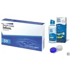 Lente de Contato Soflens 59 uso mensal com estojo + Renu 60ml