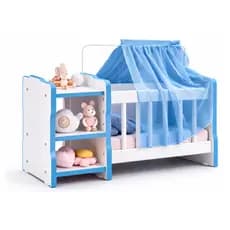 Brinquedos Berço DE Boneca Infantil Cômodas Véu / Reborns/ Azul