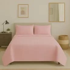 Kit Cobre Leito 3 Peças Casal Padrão - Básico Colcha Matelado Costurado