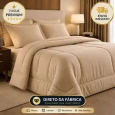Kit Edredom Queen 3 P 100% Algodão Super Macio Luxo Premium Lisa