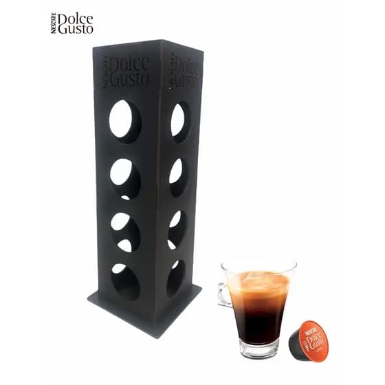 Torre Capsula Dolce Gusto Pintada Decoraçao Preto! Queima De Estoque!