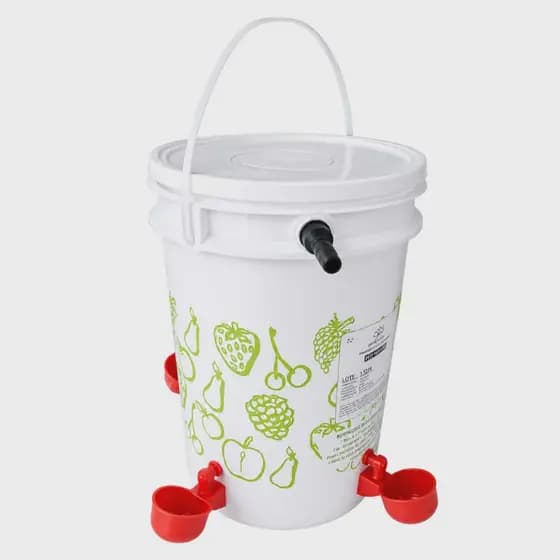 Bebedouro Pet 20 Litros Com Boia Mais 4 Copinhos Automáticos Para Aves Galinha Codorna