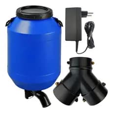 Alimentador Dosador Reservatório de Ração Pet Automático Bivolt Completo Para Galinha Peixe Cavalo Codorna Porco Outros
