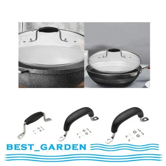 [Best_garden] Alça Para Panelas Tampa Da Panela Botão Antiderrapante De Metal E PP Resistente Ao Calor Substituição Univ