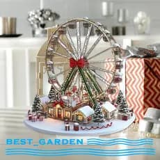 [Best_garden] Decoração De Roda De Vila De Natal Em Acrílico Presente Ornamento DIY Atraente