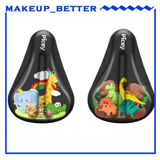 [Makeup_better] Almofada De Assento De Bicicleta Infantil Com Capa Espuma Viscoelástica De Silicone Durável Selim Pequen