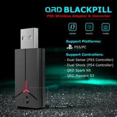 QRD BLACKPILL PS5 Adaptador E Conversor Sem Fio Para Spark N5/Maestro S3/Arcade Stick/Original Dualshock4 PS4 Controller