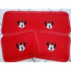 Kit tapetes da Minnie jogo de cozinha Minnie passadeira tecido metalassê