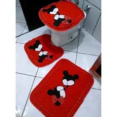 Jogo de banheiro Minnie e Mickey Apaixonados