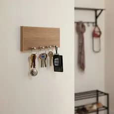 Porta Chaves Amadeirado De Parede Organizador Decoração Para Casa 25x9 100% MDF