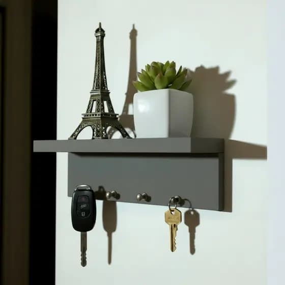Porta Chaves De Parede Organizador Decoração Para Casa 25x8 100% MDF
