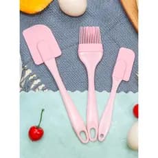 Kit 2 espátulas e 1 pincel de silicone