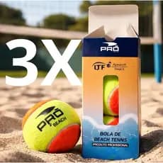 Kit 3 Bolas Beach Tennis Tenis Praia Treino Esporte e Areia Bolinhas