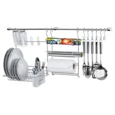 Arthi Cozinha 1409 Cook Home 9 Collection Kit Escorredor de louça suspenso Pia Coxinha Gourmet Casa e Cozinha