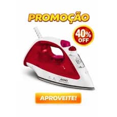 Ferro a Vapor Arno Essentialgliss FMQ FV1051B3 Branco e Bordô Antiaderente - 110V
