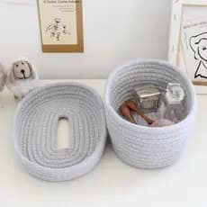Capa De Caixa De Tecido Com Abertura Oval , Fácil De Limpar , Superior , Decorativa , Moderna Para Banheiro , Mesa De Ca