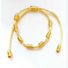Pulseira de proteção 7 nós dourada(prosperidade,sucesso)