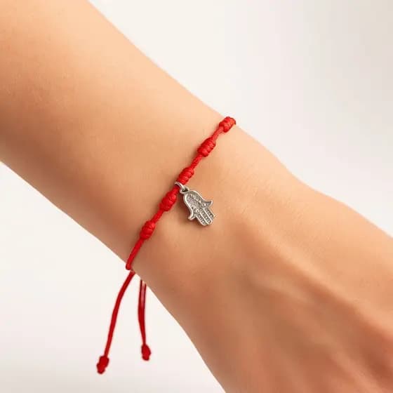 Pulseira 7 Nós com Mão de Fátima – Proteção, Fé e Boas Energias Todos os Dias! ❤️✨