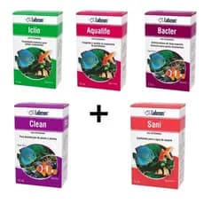 Kit Labcon Ictio + Aqualife + Bacter + Clean + Sani