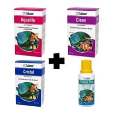 Super kit para seu aquário Labcon Aqualife + Cristal + Clean + Protect Plus 30ml