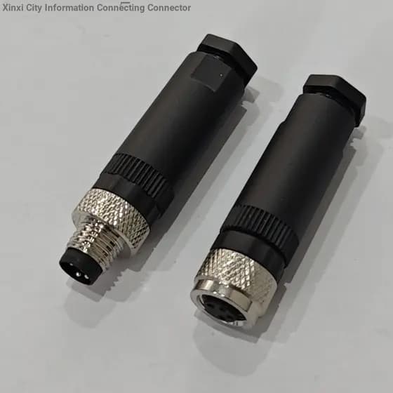 Tomada de aviação à prova d'água M8-3 núcleo 4 núcleo cabeça masculina fêmea Sensor parafuso crimpagem conector banhado