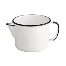 Caneca Esmaltada Branca c/ Bico 1L Derreter Cera Velas, Sabonetes e Artesanatos em Geral