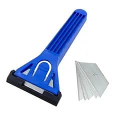 Raspador De Rejunte De Metal / Plástico + Refil C/ 5 Peças