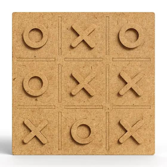Kit Jogos Da Velha Tic Tac Toe Mdf 15cm Lembrancinha - Mdf Criativa