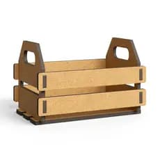 Mini Caixote Caixotinho Cestinho Lembrancinhas Mdf Cru - MDF Criativa
