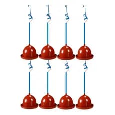 Kit 8 Unidades Bebedouro Frango Galinhas Aves Pendular