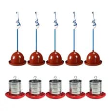 Kit 5unds Bebedouro Pendular + Comedouro 5kg Frango/galinha