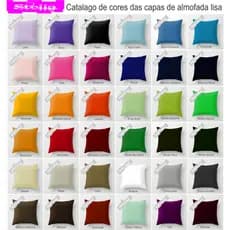 Capa de Almofada lisa c/ziper invisivel 40x40 e temos 36 Cores!
