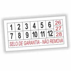 Kit 3 Cartelas Lacre Garantia Casca Segurança Etiqueta Destrutível 2 x 1cm