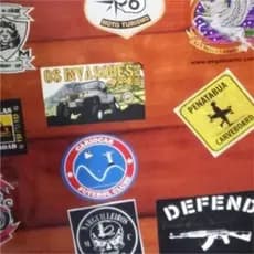50 Adesivos 10 X 10cm Para Moto Clube Em Vinil Prova D'água
