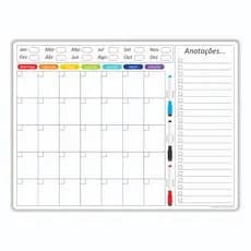 Quadro Planejamento Mensal 67 x 50cm - Mod02 - Planner - 3 Canetas