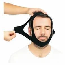 Faixa Anti Ronco e Apneia Ajustável Neoprene 3 Pontas | Cinta Queixo Sono Melhor Dormir Sem Roncar