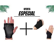 Kit Luva Para Academia Ginastica Macia + Munhequeira Ajustável