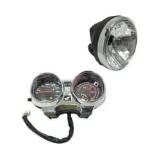 Painel Superior Cromado + Farol Aro Cromado Cg 150 Titan Fan 2004, 2005, 2006, 2007 e 2008